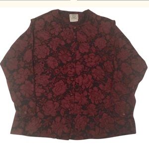 Laura Ashley Floral Vintage 1980s Classic Blouse